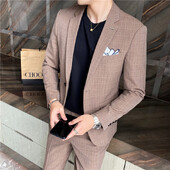 Korejsko usko odijelo za proljeće i jesen 2024. (odijelo + hlače) muško ležerno odijelo Breezes Plankton zgodni dvodijelni komplet S-5XL