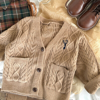 IYEAL 2024. Proljeće Novi dječji džemper modni pleteni pulover dugih rukava Dječja odjeća za dječake i djevojčice