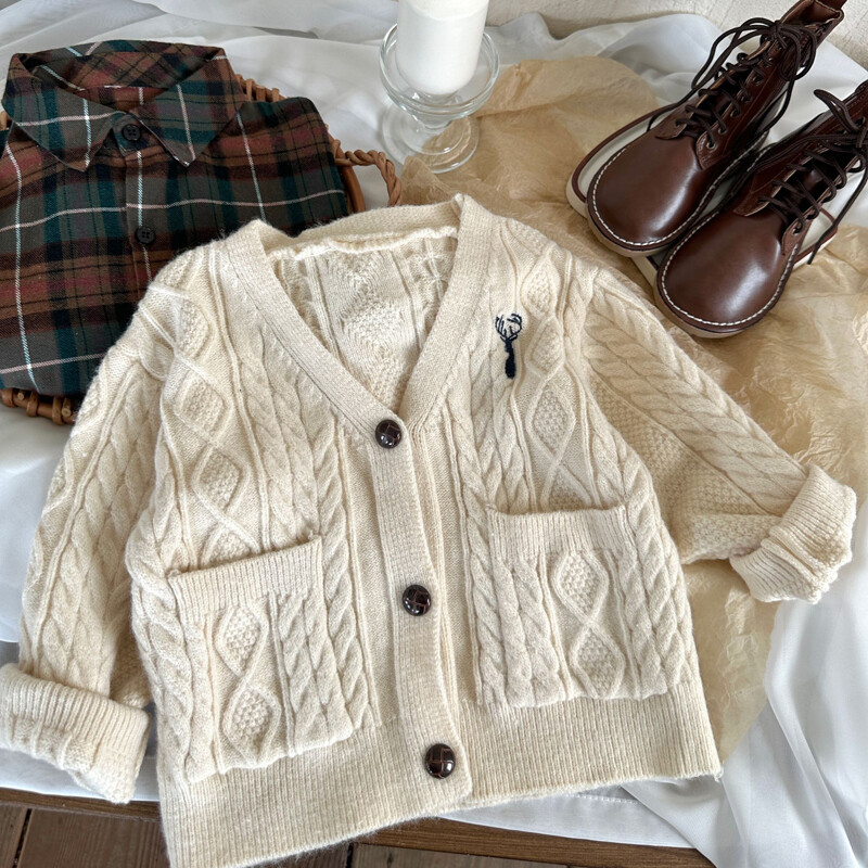 IYEAL 2024. Proljeće Novi dječji džemper modni pleteni pulover dugih rukava Dječja odjeća za dječake i djevojčice