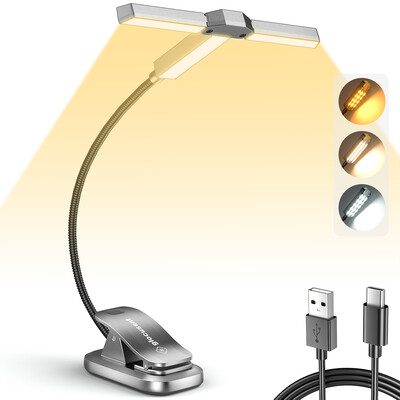 1000mAh Επαναφορτιζόμενη λυχνία ανάγνωσης 22 LED Περιστρεφόμενη λυχνία βιβλίου ανάγνωσης Φορητή λάμπα βιβλίων φωτισμού Mini Desk Lamp