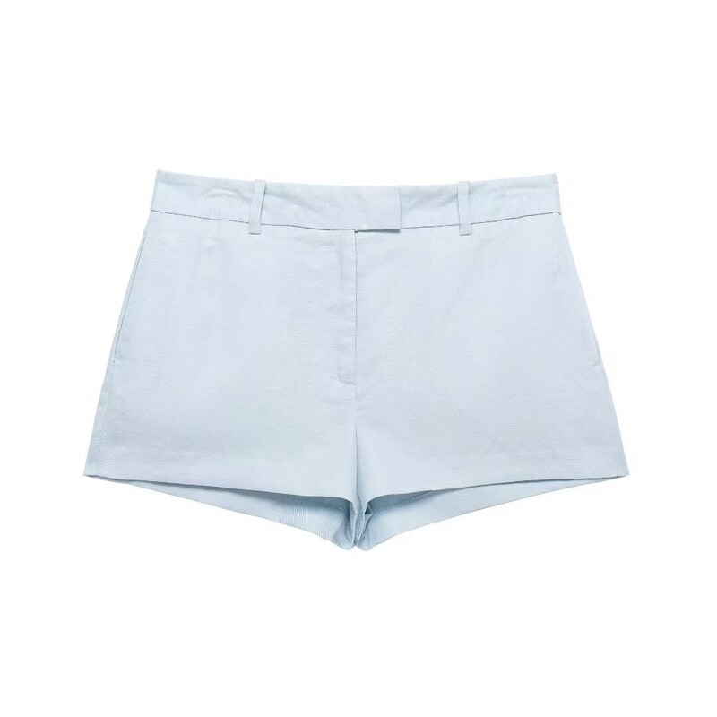 DUOPERI Γυναικείες Γυναικείες Σετ 2 τεμαχίων Λινό ανάμεικτο λεπτό σακάκι και σορτς Γυναικείο κομψό γραφείο Γυναικεία βασικά ρούχα και σορτς