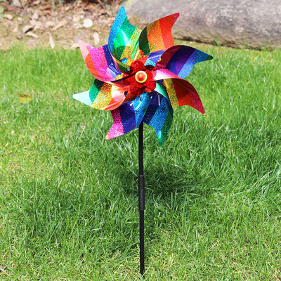 1 τεμ. Bird Repeller Wind Spinner Pinwheels Reflective Bird Deterrent Ανεμόμυλος Απωθητικό Διακόσμηση εξωτερικού κήπου Παγίδα πουλιών