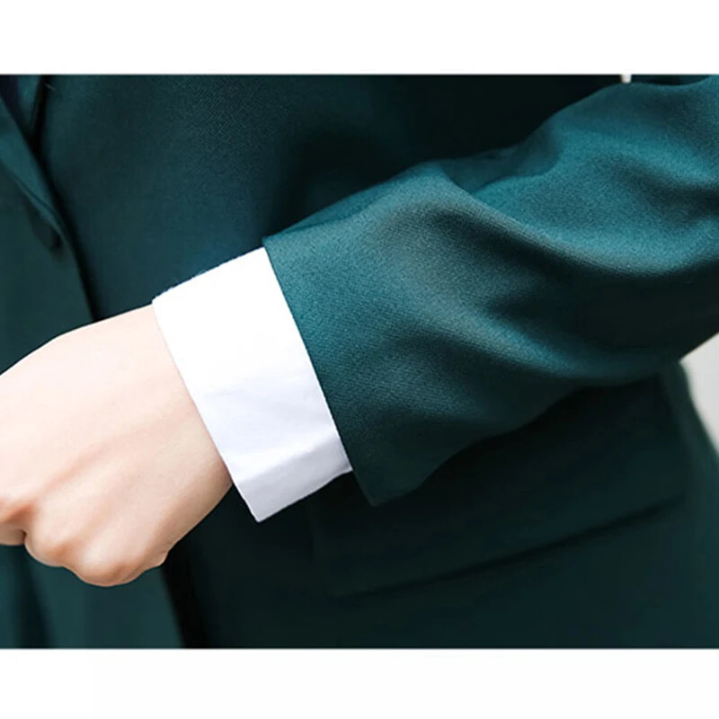 Novo pristiglo žensko odijelo, modno usko poslovno uredsko OL tamnozeleni komplet sakoa, formalni sako + hlače, žensko odijelo