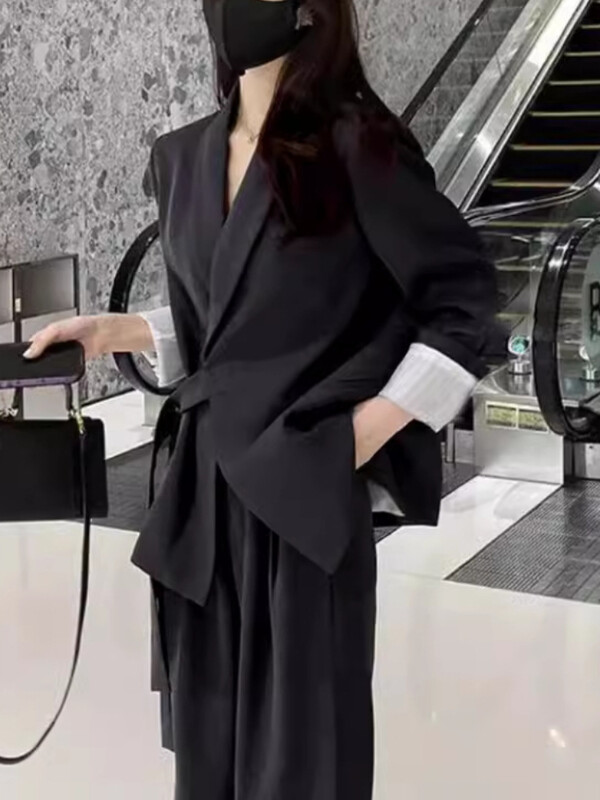 Korejski set odijela Ženska verzija Temperament Profesionalni komplet Labavo opušteno odijelo u britanskom stilu Dvodijelni komplet Nova ženska odjeća