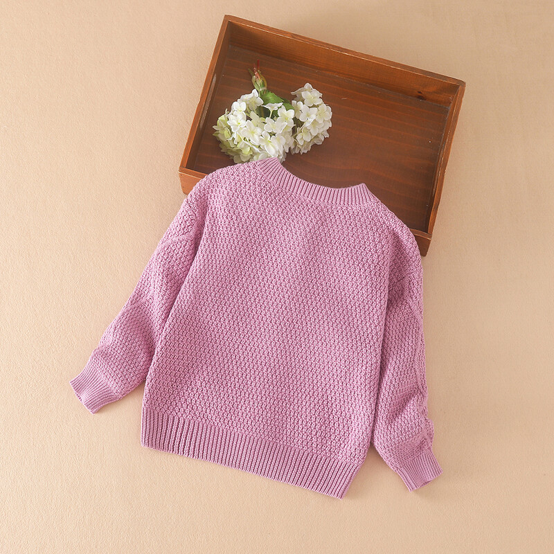 Kislányok Kötés Pulóverek Gyerekkardigánok O-nyakú Tavaszi Őszi Pulóver Kardigánok Kabát Gyermekek Aranyos ruhák