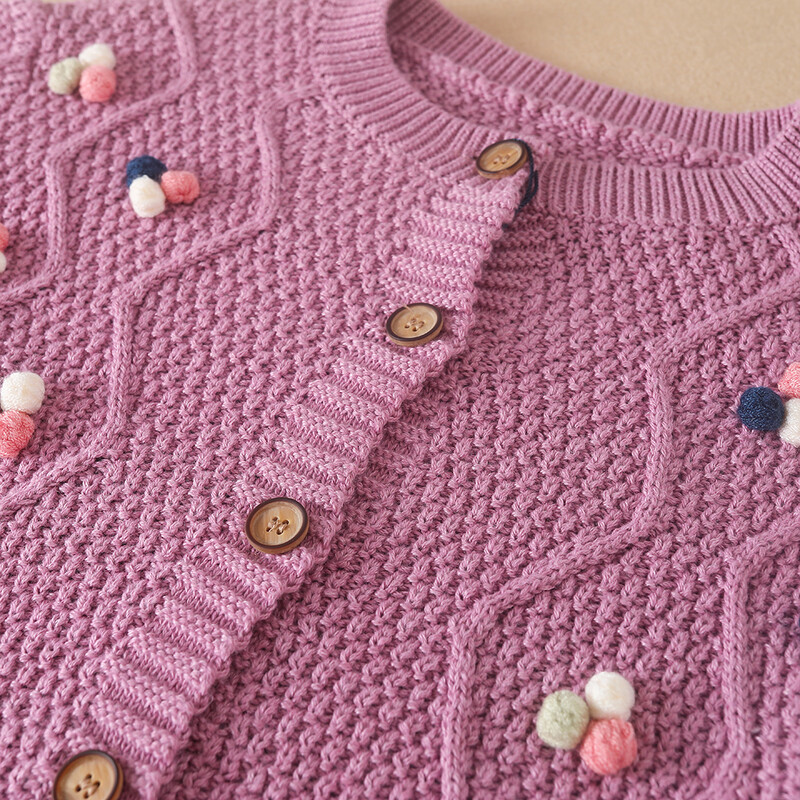 Kislányok Kötés Pulóverek Gyerekkardigánok O-nyakú Tavaszi Őszi Pulóver Kardigánok Kabát Gyermekek Aranyos ruhák