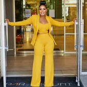 Κομψό Office Lady σετ 3 τεμαχίων Γυναικείο κοστούμι σακάκι και παντελόνι Επαγγελματική εργασία Ρούχα Επίσημα ασορτί σύνολα Στολή 2023