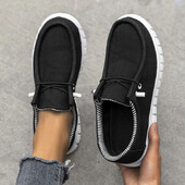 Vasaras audekla apavi vīriešiem Sieviešu klasiskās kurpes Elpojošas un ērtas Slip-On Walking Sneakers Unisex laivu apavi
