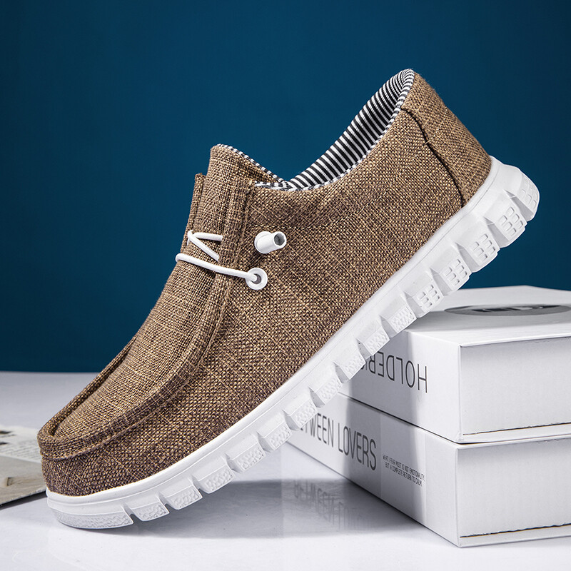 Vasaras audekla apavi vīriešiem Sieviešu klasiskās kurpes Elpojošas un ērtas Slip-On Walking Sneakers Unisex laivu apavi