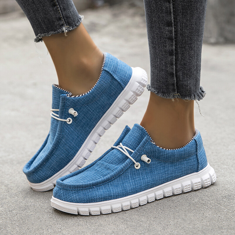 Vasaras audekla apavi vīriešiem Sieviešu klasiskās kurpes Elpojošas un ērtas Slip-On Walking Sneakers Unisex laivu apavi