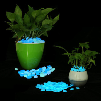 25/50/100pcs Glow in the Dark Garden Βότσαλα Βράχοι για Πεζοδρόμια Path Patio Lawn Garden Yard Aquarium Decor Luminous Stones