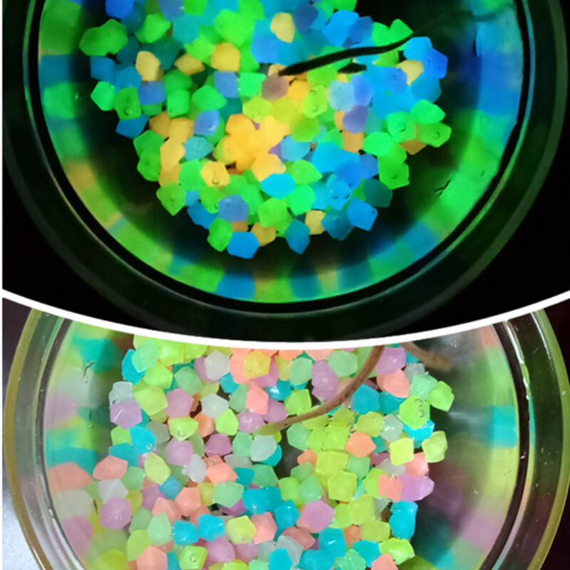 Vanjsko svjetleće kamenje svijetli u tami Vrtni kamenčići Dekoracija akvarija Šljunčane stijene Akvarij Mješavina boja Vrtlarstvo 100/200 kom