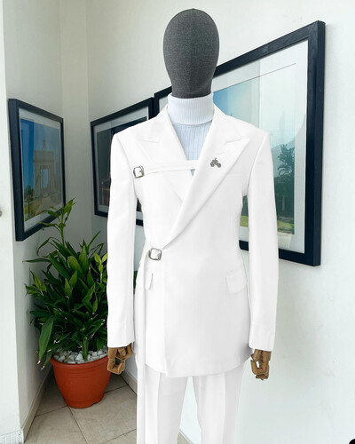 Novo u odijelima i sakoima Vjenčanice Mladoženja Odijelo za muškarce 2024. Kostim Homme Moda Formalni smoking Odjeća Elegantno muško odijelo