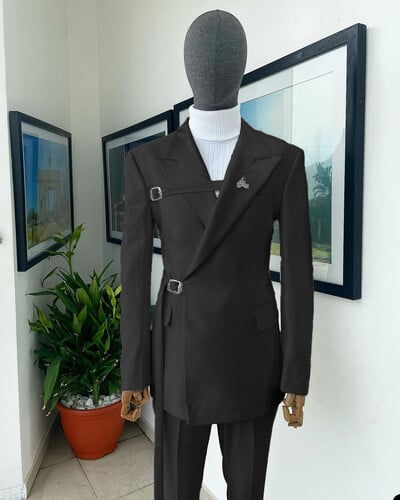 Novo u odijelima i sakoima Vjenčanice Mladoženja Odijelo za muškarce 2024. Kostim Homme Moda Formalni smoking Odjeća Elegantno muško odijelo