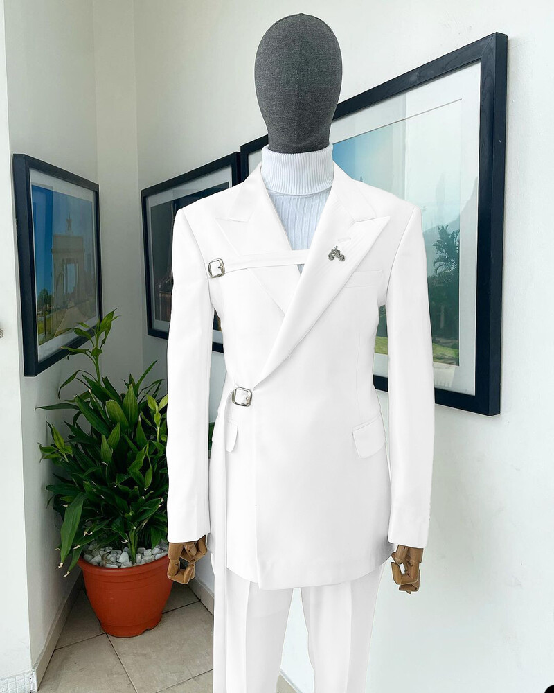 Novo u odijelima i sakoima Vjenčanice Mladoženja Odijelo za muškarce 2024. Kostim Homme Moda Formalni smoking Odjeća Elegantno muško odijelo