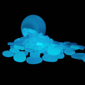 500 DB Izzó szikla macskakövek Kerti burkolat Fényes Táj kavicsok Fluoreszkáló Akvárium Fishbowl Akvárium Globe Stone