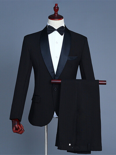 Klasična dvodijelna muška odijela Bijeli sako i hlače Basic Slim Fit Sako Vjenčani kostim za maturalnu zabavu