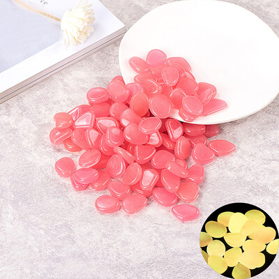 100 komada kamenčića koji svijetle u mraku kamenčića svjetlećeg kamenja akvarij Dekoracija za akvarij kamenje kamenčića za vrt dvorište DIY kamenje