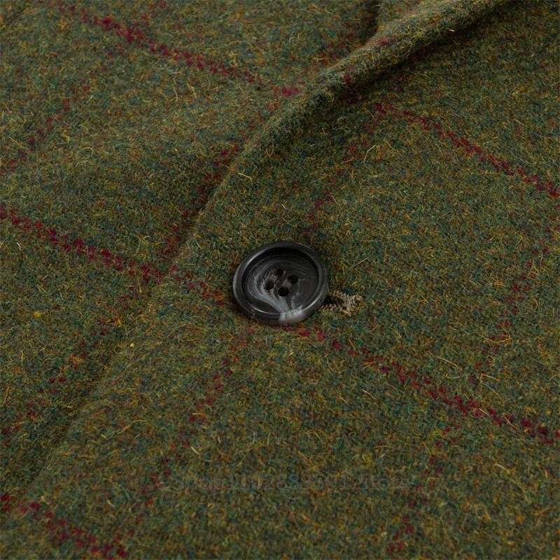 Costume pentru bărbați în carouri din lână verde, slim fit, nuntă, smoking, rever, petrecere de afaceri, set de 3 piese, costum pentru bărbați, jachetă, vestă, pantalon