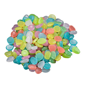 100Pcs Fish Tank Pebbles Multifunction In The Dark Pebbles Glowing Stones Rocks Pebbles επαναχρησιμοποιήσιμα για εξωραϊσμό εξωτερικών χώρων