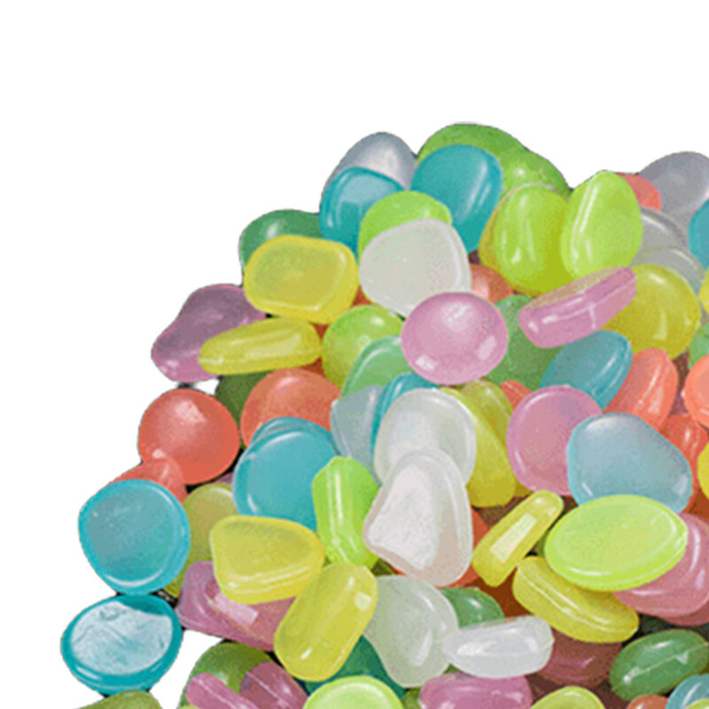 100 de bucăți Pietricele pentru rezervor de pește Pietricele multifuncționale care strălucesc în întuneric Pietre strălucitoare Pietricele Pietricele reutilizabile pentru amenajarea în aer liber