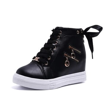 Γυναικεία Sneakers με Πλατφόρμα Wedge Heels Παπούτσια για Γυναικεία Δερμάτινα Casual Παπούτσια Λευκά ψηλά sneaker γυναικεία παπούτσια Vulcanized