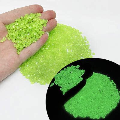 1000 gab. Mini gaiši akmeņi mirdz tumsā, krāsaini oļi, akmens mājas dārzam āra celiņam zāliena celiņi zivju tvertņu akvārijam