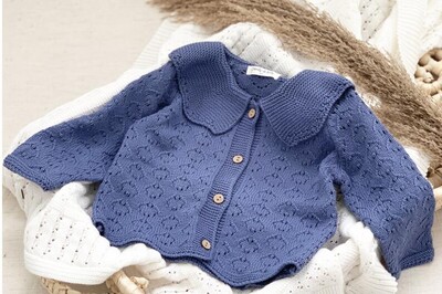 Kardigan za djevojčice Džemperi za djevojčice Jesen Zima 2021. Dječji pulover Modni pleteni kardigan s kragnom Petals Jakna Dječji pulover Kaput