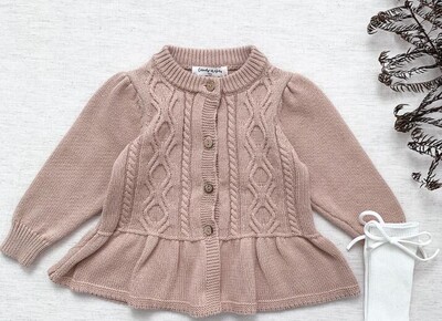 Kardigan za djevojčice Džemperi za djevojčice Jesen Zima 2021. Dječji pulover Modni pleteni kardigan s kragnom Petals Jakna Dječji pulover Kaput