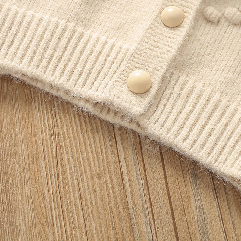 Mergaičių megztinis megztinis vaikams kūdikių žakardo grubus megztas rudeniniai drabužiai ilgomis rankovėmis paltas mažiems vaikams kalėdinis kostiumas