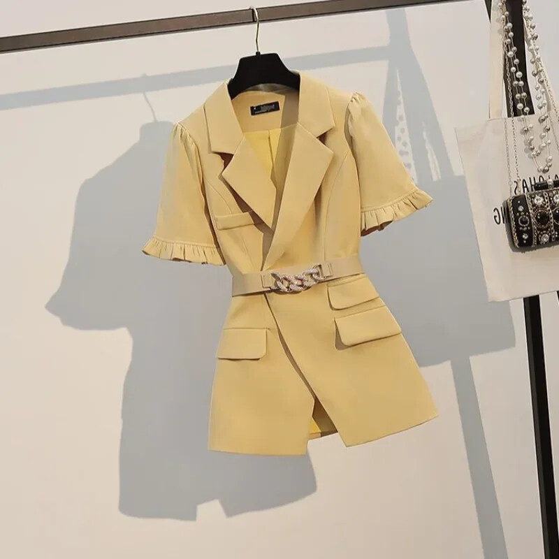 Öltönyök Női nadrág Alkalmi női nadrág kétrészes szett Új blézer és elegáns elegáns ruházati trend 2024 Esztétikus Xxl Eladó D