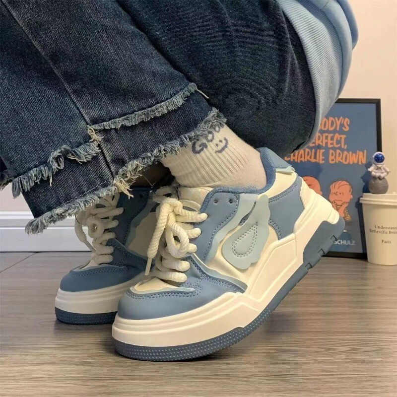 Ženske plave tenisice Modne platformske vulkanizirane cipele Brand Designer Djevojačke ulične cipele za skejtbord Ležerne teniske sportske cipele