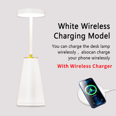 15W QI bežično punjenje LED stolna svjetiljka Punjiva stolna svjetiljka za kućni ured Poslovna studija Svjetlo za čitanje Noćna stolna lampa
