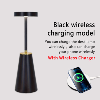 15W QI bežično punjenje LED stolna svjetiljka Punjiva stolna svjetiljka za kućni ured Poslovna studija Svjetlo za čitanje Noćna stolna lampa