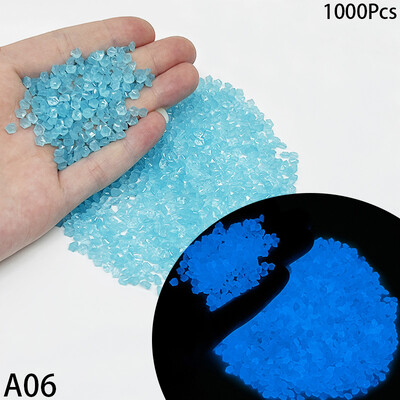 1000gb 3-5mm gaismas smiltis mirdz tumsā oļi akmens mājas dārzs pagalms āra celiņš zāliena dekors zivju tvertnes akvārija dekors