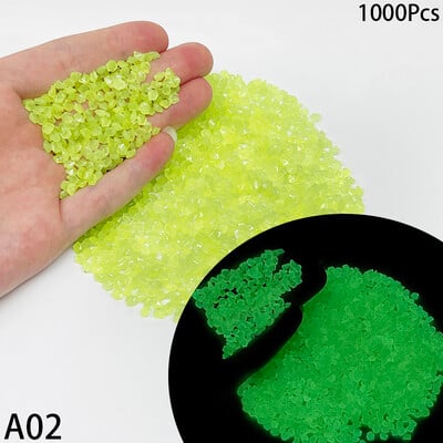 1000gb 3-5mm gaismas smiltis mirdz tumsā oļi akmens mājas dārzs pagalms āra celiņš zāliena dekors zivju tvertnes akvārija dekors