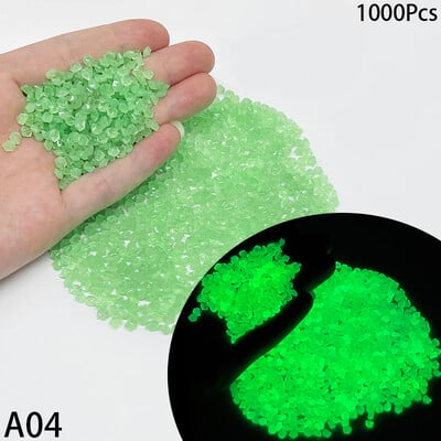 1000gb 3-5mm gaismas smiltis mirdz tumsā oļi akmens mājas dārzs pagalms āra celiņš zāliena dekors zivju tvertnes akvārija dekors