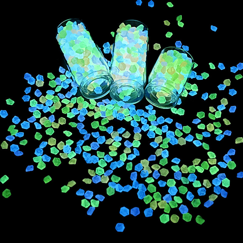 1000gb 3-5mm gaismas smiltis mirdz tumsā oļi akmens mājas dārzs pagalms āra celiņš zāliena dekors zivju tvertnes akvārija dekors