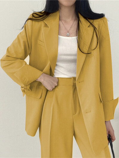 Korejas modes pavasara sieviešu kostīmi, ikdienas bikses, 2 daļīgi komplekti, sieviešu tērpi, mēteļi, šauri pieguļoši sieviešu apģērbi.