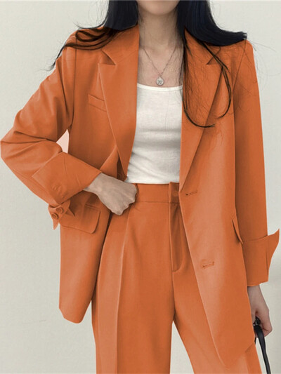 Korejas modes pavasara sieviešu kostīmi, ikdienas bikses, 2 daļīgi komplekti, sieviešu tērpi, mēteļi, šauri pieguļoši sieviešu apģērbi.