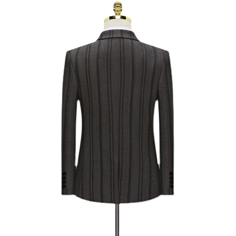 Costum bărbătesc Mire Rochie de mireasă Smoking 3 buc Set de sacouri Jachetă pentru bărbați Vestă Pantaloni New Fashion slim streak Casual Office Business Rochie