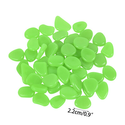 Pietricele luminoase 25/50 buc. Piatră strălucește în întuneric Acasă rezervor de pește ghiveci Decor cale de grădină Decorare pietruită