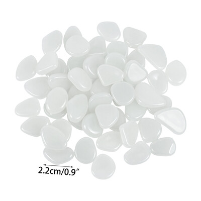 Pietricele luminoase 25/50 buc. Piatră strălucește în întuneric Acasă rezervor de pește ghiveci Decor cale de grădină Decorare pietruită