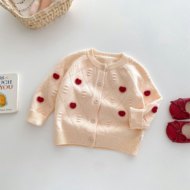 Moderan topli pleteni pulover za djevojčice 0-5 Y Dječji jesenski pulover s dugim rukavima za djevojčice