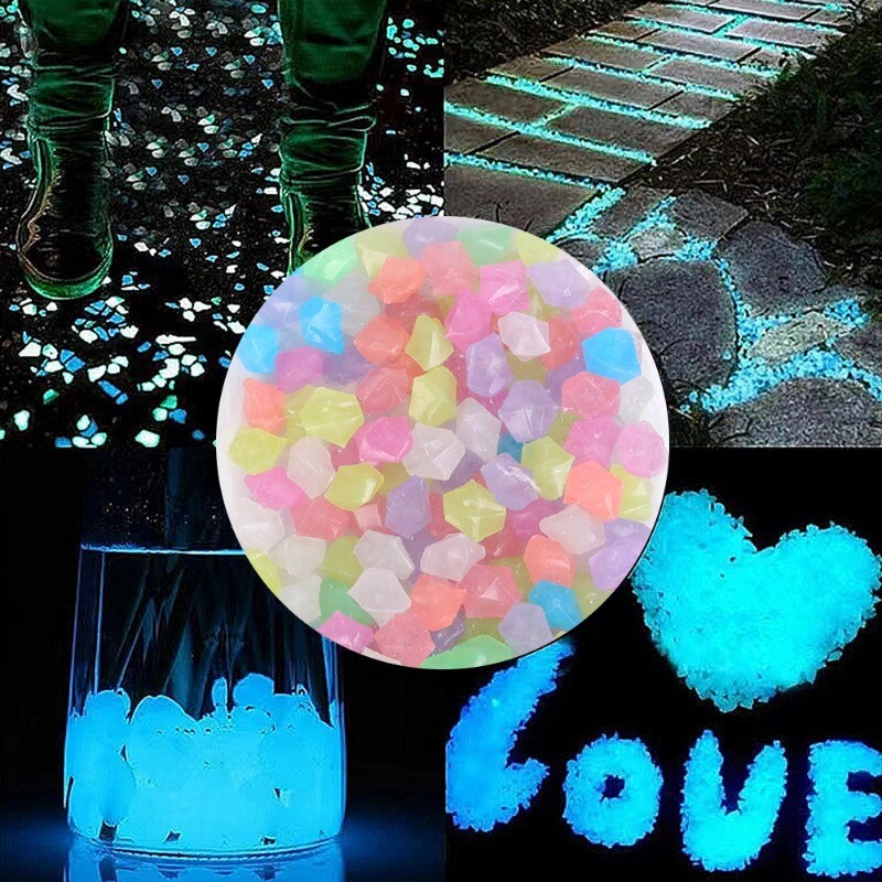 50/100 kom. Svjetleći kamenčići koji svijetle u tami Mini kamenčići Dekoracija za akvarijske ribice Ukras za vrt, travnjak, dvorište, vanjska staza