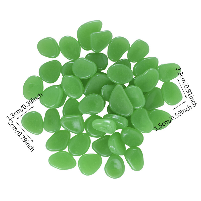 25/50 buc. Pietre luminoase Pietricele Piscină în aer liber Alee alea Terasă Peluză Grădină Pietre strălucitoare Pietricele Decor Strălucire în întuneric