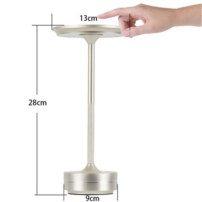 LED galddatora lampa USB pieskāriena aptumšošana metāla uzlādējama nakts gaisma kafijas bāram restorānam pie gultas, lasīšanas dekorēšana galda lampas