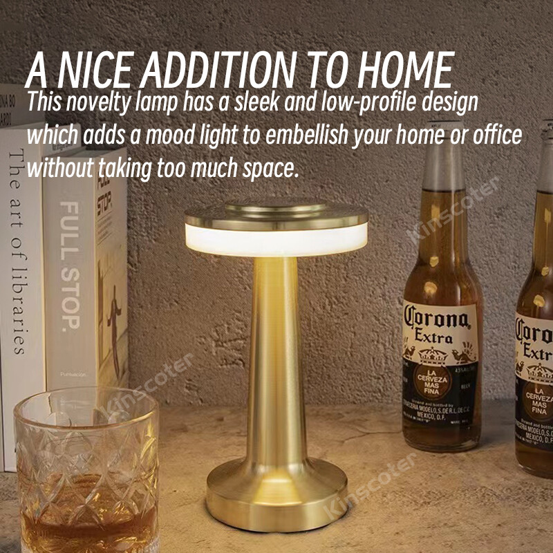 Lampă de masă de încărcare cu LED tactilă Lampă de masă de cafea, bar de hotel, lumină de noapte în aer liber, lampă decorativă de birou pentru sufragerie