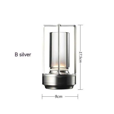 LED laualamp alumiiniumist kristallist restorani baari laualamp hämardav atmosfäär 5200 mAh USB laadimispuutelüliti Magamistoa kaunistus