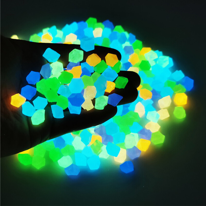 100 de bucăți strălucitoare în întuneric pietricele de grădină pentru trotuar, grădină, terasă, gazon, grădină, curte, rezervor de pește, decorare pentru acvariu, piatră strălucitoare